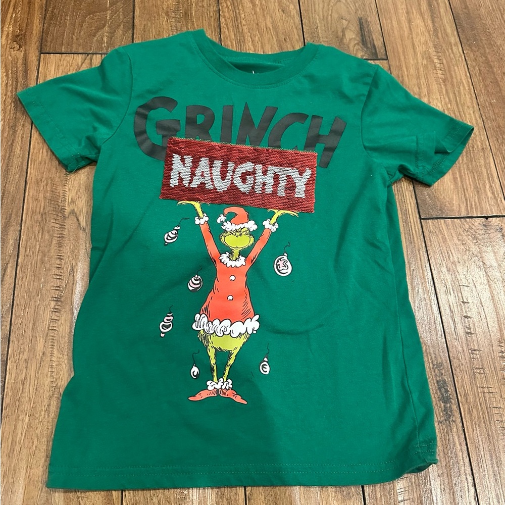 Grinch Naughty Green Kids T-Shirt